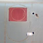 Door window scribed using template