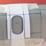 Door template in place for scribing